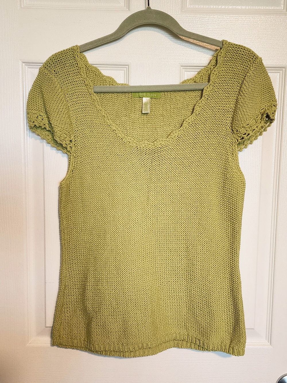 Sigrid Olsen Green Knitted Top
